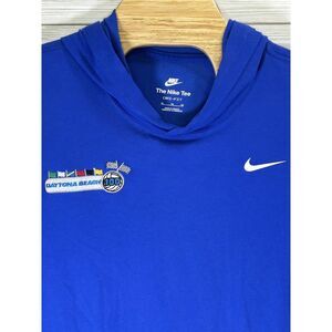 Nike Shirt Mens XLarge Blue Dri Fit Daytona Beach 100 Volleyball Pullover Hoodie